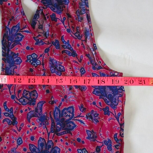 RP4LF Women's Medium Sleeveless Printed Keyhole Tank Top - Picture 5 of 6